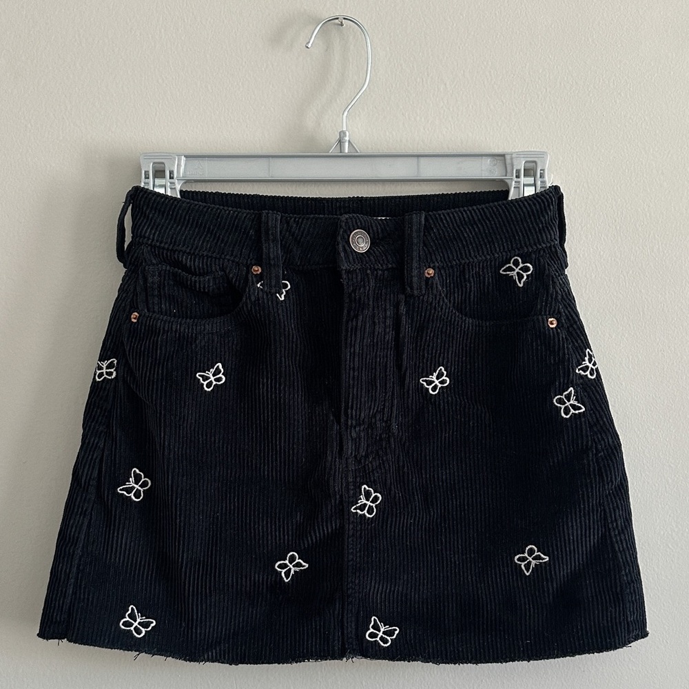 PacSun Black Butterfly Skirt